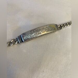 Brighton Peace Starts Within ID Style Ornate Bracelet Sentimental